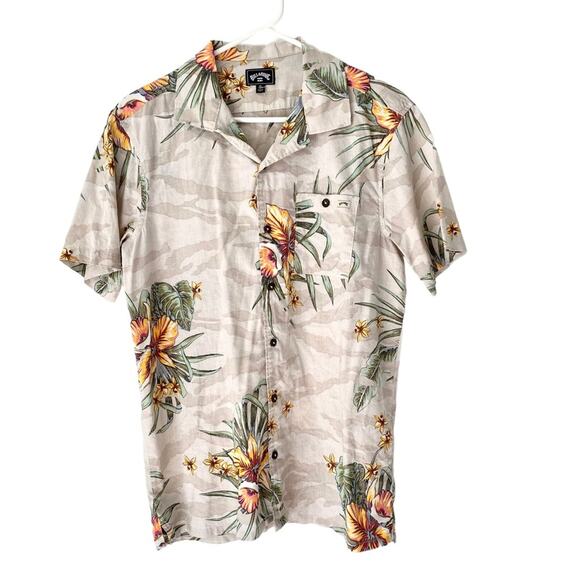 Billabong Sundays Vacation Short Sleeve Vacation Hawaiian Shirt medium - Picture 3 of 10